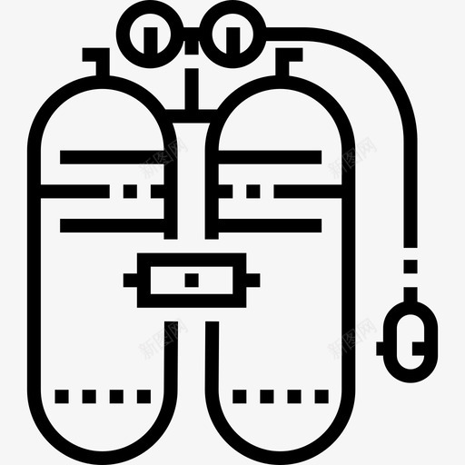 氧气罐夏季20线性图标svg_新图网 https://ixintu.com 储气罐 夏季20 氧气罐 线性