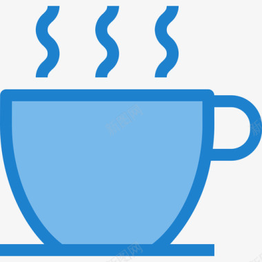 咖啡饮料11蓝色图标图标