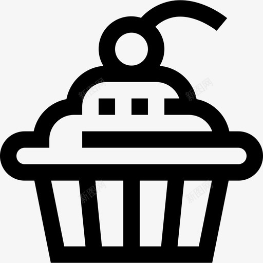 纸杯蛋糕烹饪食品和饮料直系图标svg_新图网 https://ixintu.com 烹饪食品和饮料 直系 纸杯蛋糕