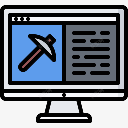 采矿区块链2颜色图标svg_新图网 https://ixintu.com 区块链2 采矿 颜色