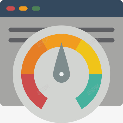 浏览器网络性能3平面图标svg_新图网 https://ixintu.com 平面 浏览器 网络性能3