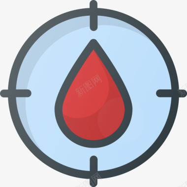 血型医疗保健4线性颜色图标图标