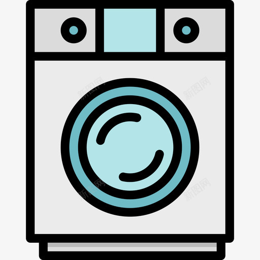 洗衣机清洁28线性颜色图标svg_新图网 https://ixintu.com 洗衣机 清洁28 线性颜色