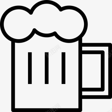 啤酒饮料9直系图标图标