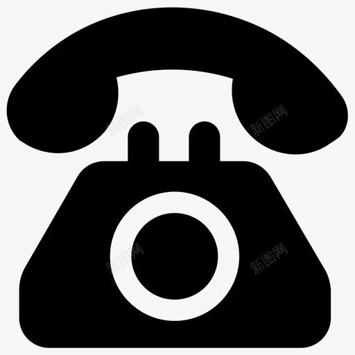 固定电话复古电话机场服务实心图标svg_新图网 https://ixintu.com 固定电话 复古电话 机场服务实心图标