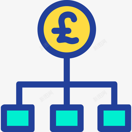 英镑银行和金融15线性颜色图标svg_新图网 https://ixintu.com 线性颜色 英镑 银行和金融15