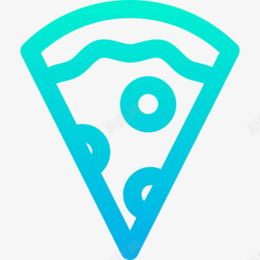 披萨旅游和餐厅梯度图标图标