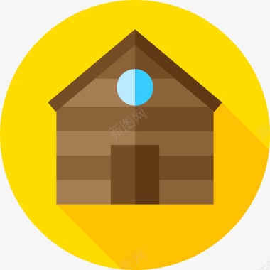 小木屋房屋类型7平房图标图标
