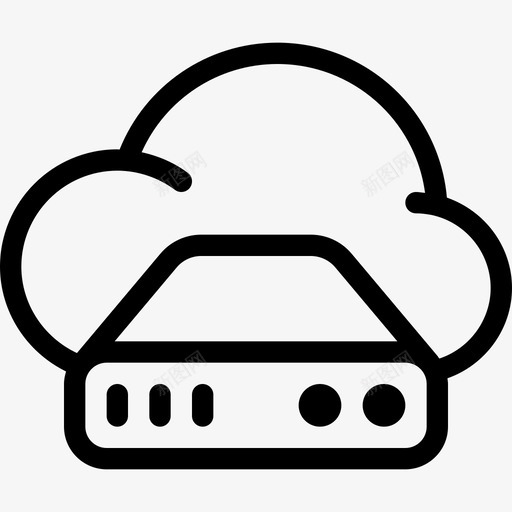 云服务器数据库2线性图标svg_新图网 https://ixintu.com 云 服务器数据库2 线性
