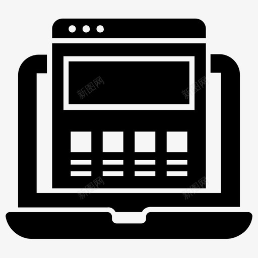 网页布局版面网页图标svg_新图网 https://ixintu.com 版面设计 网站内容 网页布局 网页开发 网页托管字形图标 网页设计