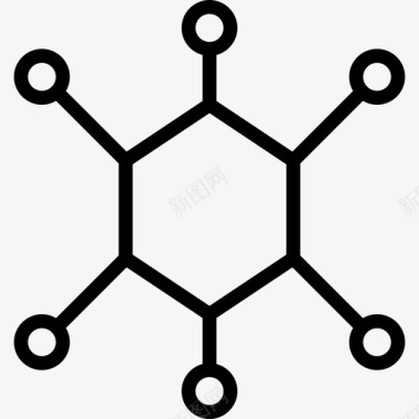分子科学17线性图标图标