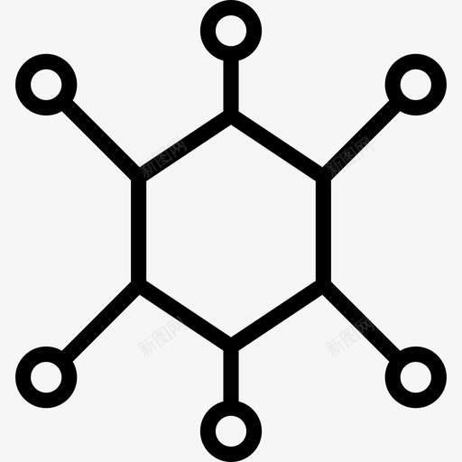 分子科学17线性图标svg_新图网 https://ixintu.com 分子 科学17 线性