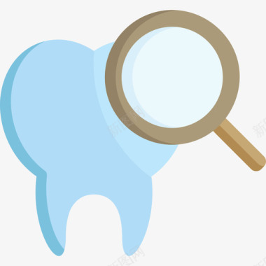 牙齿牙科护理9扁平图标图标