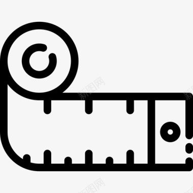 卷尺健身器材2线性图标图标