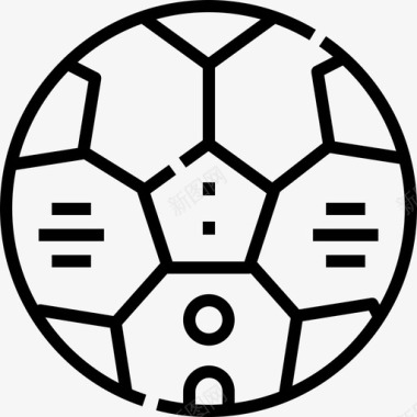 足球运动38直线型图标图标