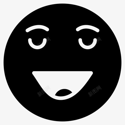 表情符号脸笑脸图标svg_新图网 https://ixintu.com 眯眼 笑脸 笑脸和表情符号第一卷 脸 表情符号
