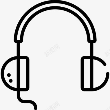 耳机音乐21线性图标图标