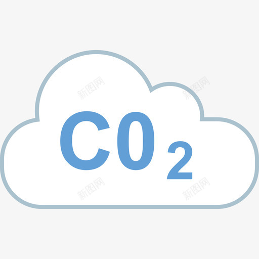 二氧化碳天气64平坦图标svg_新图网 https://ixintu.com 二氧化碳 天气64 平坦