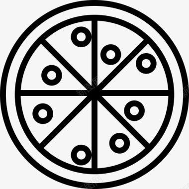披萨食品和餐厅10直系图标图标