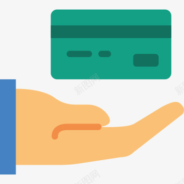 信用卡商务59持卡图标图标