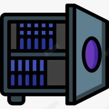 Safebox网络和数据库10线性颜色图标图标