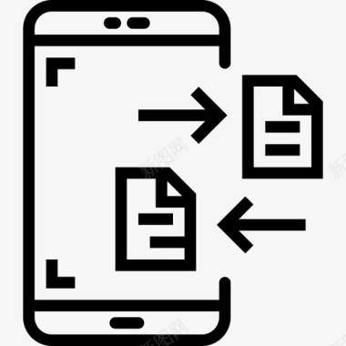 智能手机智能手机应用程序2线性图标图标