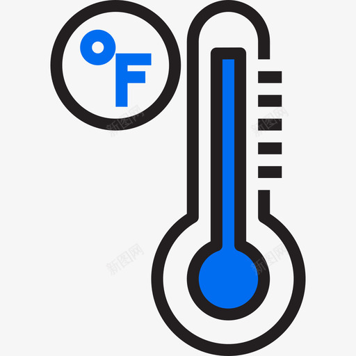温度计天气112线性颜色图标svg_新图网 https://ixintu.com 天气112 温度计 线性颜色
