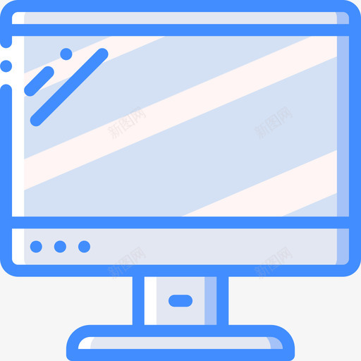 显示器pc组件4蓝色图标svg_新图网 https://ixintu.com pc组件4 显示器 蓝色