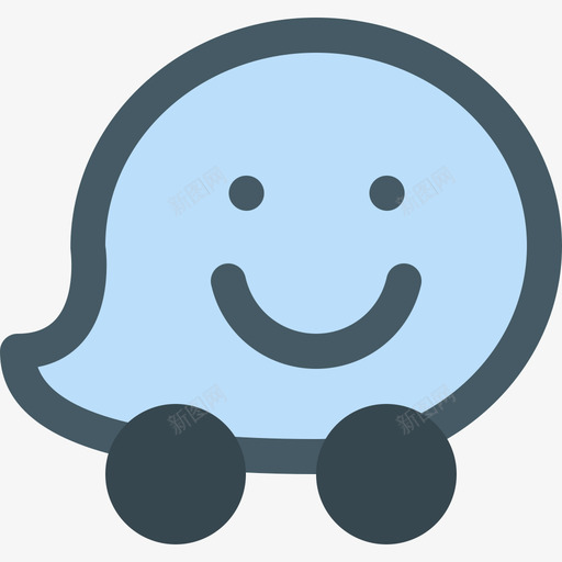 Waze商标502扁平图标svg_新图网 https://ixintu.com Waze 商标502 扁平