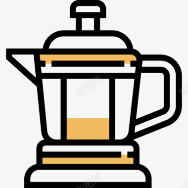 法国出版社咖啡19黄影图标图标