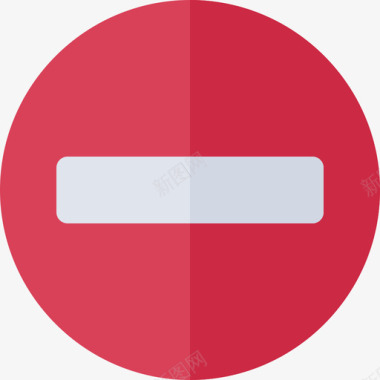 禁止交通标志平坦图标图标