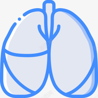 肺医用105蓝色图标图标