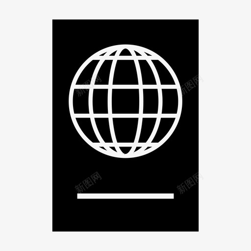 护照全球国际图标svg_新图网 https://ixintu.com ios用户界面 全球 国际 在线 开发 护照 网页设计