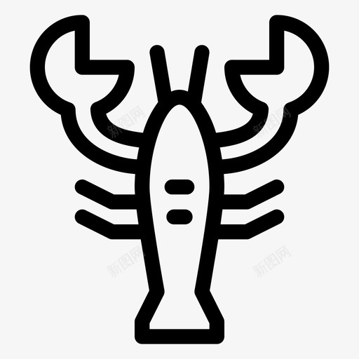 龙虾小龙虾甲壳类动物图标svg_新图网 https://ixintu.com 小龙虾 海鲜 甲壳类动物 龙虾