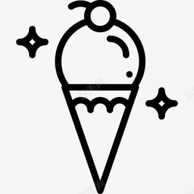 冰淇淋生日派对17直系图标图标
