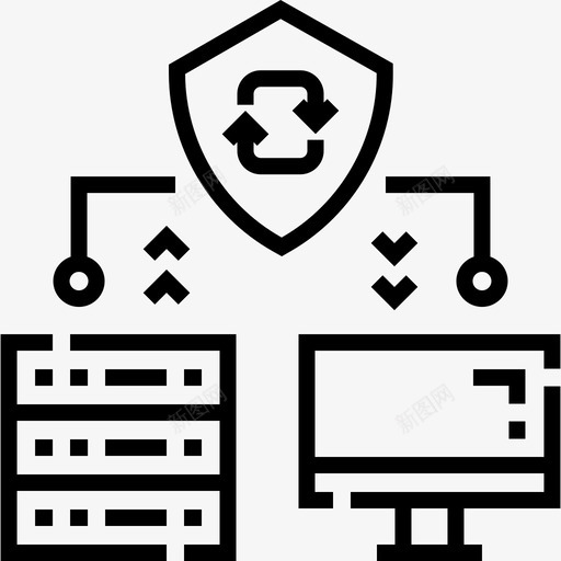 数据保护互联网安全32线性图标svg_新图网 https://ixintu.com 互联网安全32 数据保护 线性
