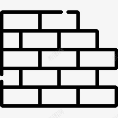 砖结构38线性图标图标