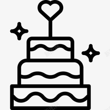 结婚蛋糕爱情50直系图标图标