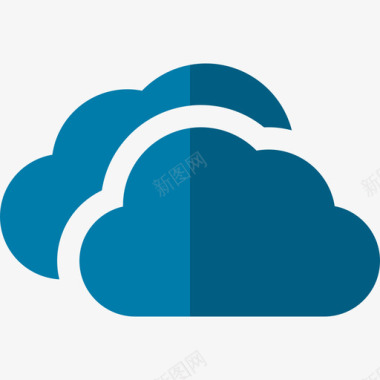 OneDrive云存储徽标扁平图标图标