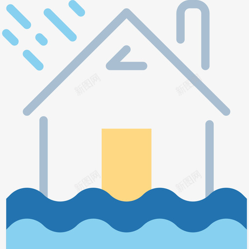 洪水淹没的房子保险4公寓图标svg_新图网 https://ixintu.com 保险4 公寓 洪水淹没的房子