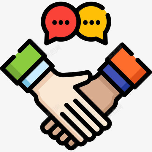 握手帮助和支持9线性颜色图标svg_新图网 https://ixintu.com 帮助和支持9 握手 线性颜色