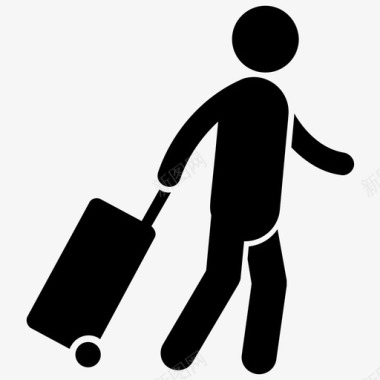 机场人航空旅行人类象形图图标图标