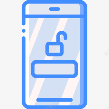 智能手机数据安全9蓝色图标图标
