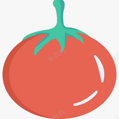 番茄水果和蔬菜8个平的图标图标