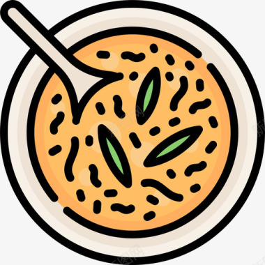 汤纯素食品2道原色图标图标