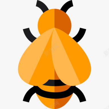 蜜蜂自然16扁平图标图标