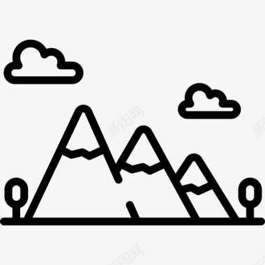 山冒险26直线图标图标