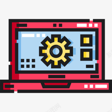 笔记本电脑工程15线颜色图标图标