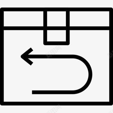物流箱4直线图标图标