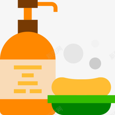 肥皂清洁和家务2平的图标图标